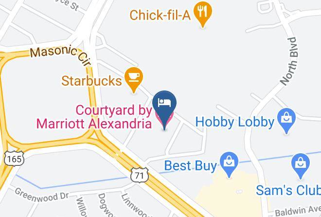 Rapides Par - Courtyard By Marriott Alexandria Maps