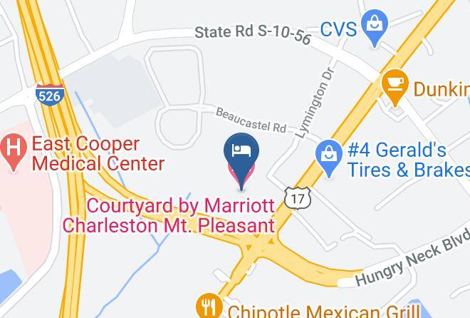 Charleston - Courtyard By Marriott Charleston Mt Pleasant Maps