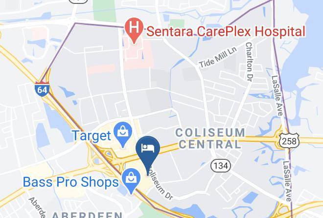 Hampton City - Courtyard By Marriott Hampton Coliseum Central Maps