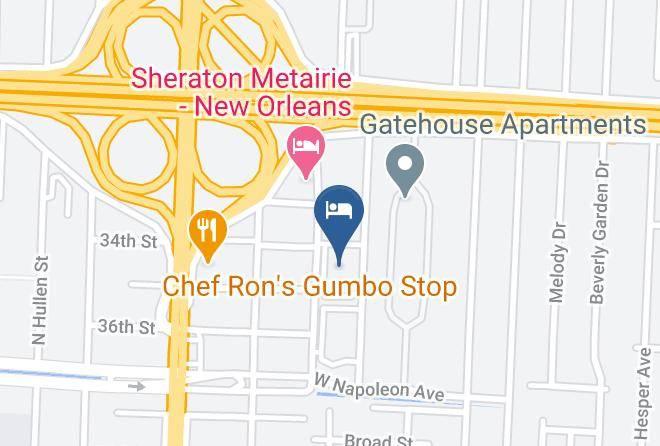 Jefferson Par - Courtyard By Marriott New Orleans Metairie Maps