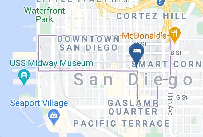 San Diego - Courtyard By Marriott San Diego Downtown Maps