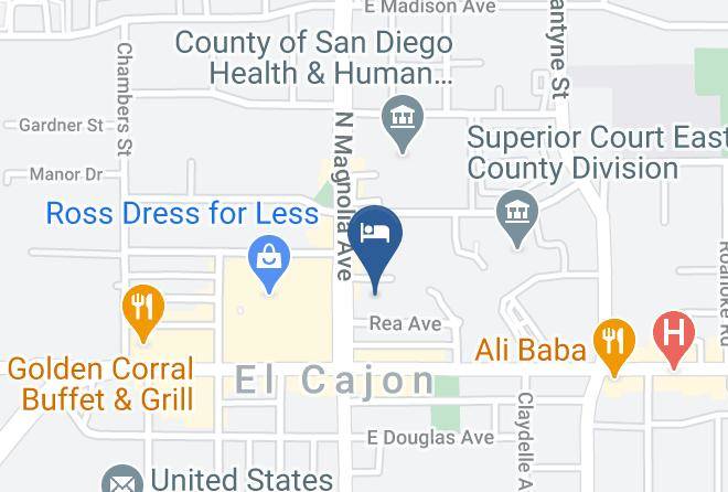 San Diego - Courtyard By Marriott San Diego El Cajon Maps
