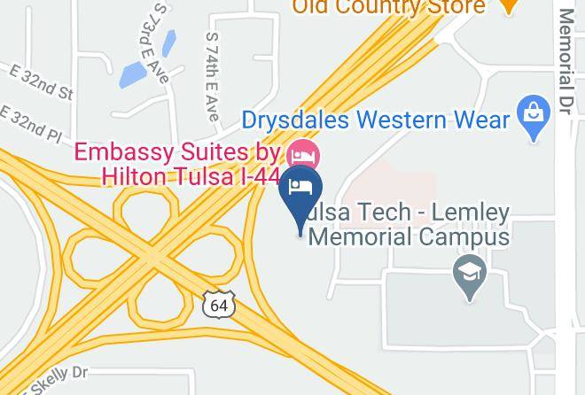 Tulsa - Courtyard By Marriott Tulsa Central Maps