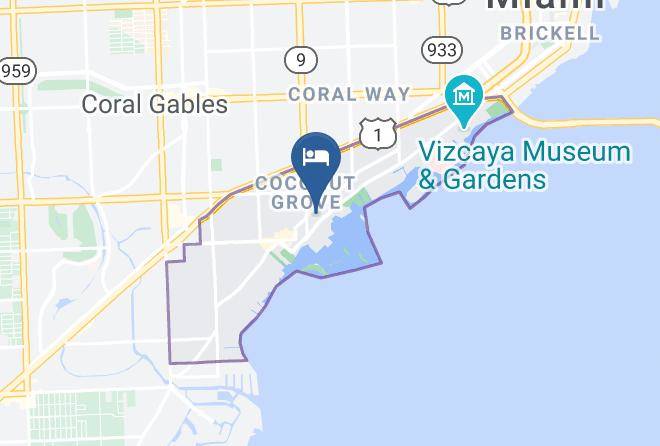 Miami Dade - Courtyard By Marriott Miami Coconut Grove Maps