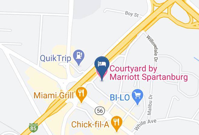 Spartanburg - Courtyard By Marriott Spartanburg Maps