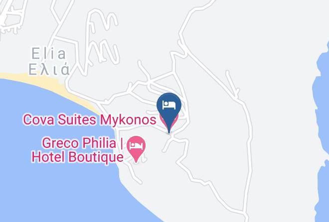 Cova Suites Mykonos Map