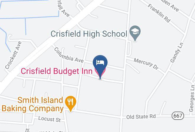 Crisfield Budget Inn Map