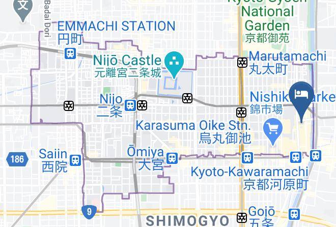 Kyoto City Nakagyo Ward - Cross Hotel Kyoto Maps