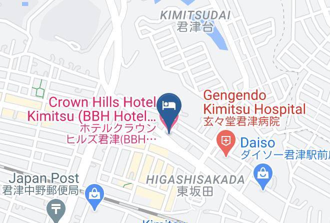 Kimitsu City - Crown Hills Hotel Kimitsu Maps