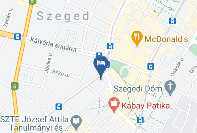 Szeged - Crown Hotel Maps