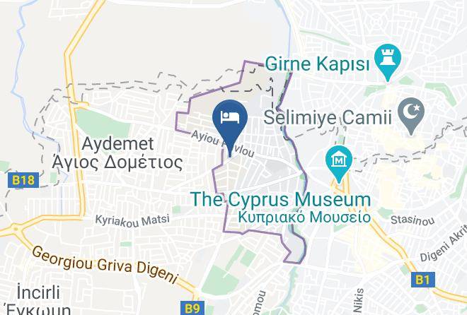 Lefkosa - Crown Inn Hotel Nicosia Cyprus Maps