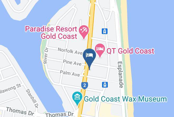 Gold Coast - Crown Towers Private Accomodation Maps