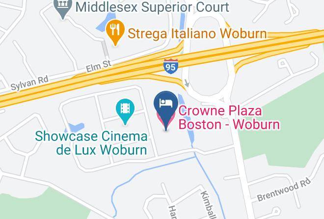 Crowne Plaza Boston Woburn Map