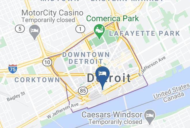 Wayne County Downtown - Crowne Plaza Detroit Downtown Riverfront Maps