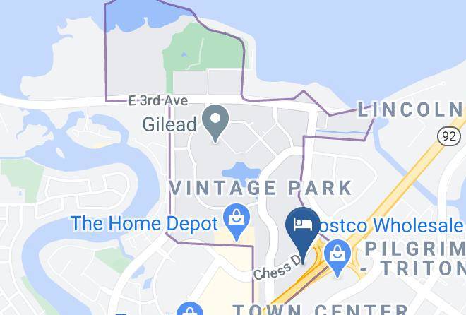 Crowne Plaza Foster City Hotel Map