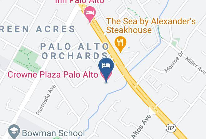 Santa Clara - Crowne Plaza Palo Alto Maps