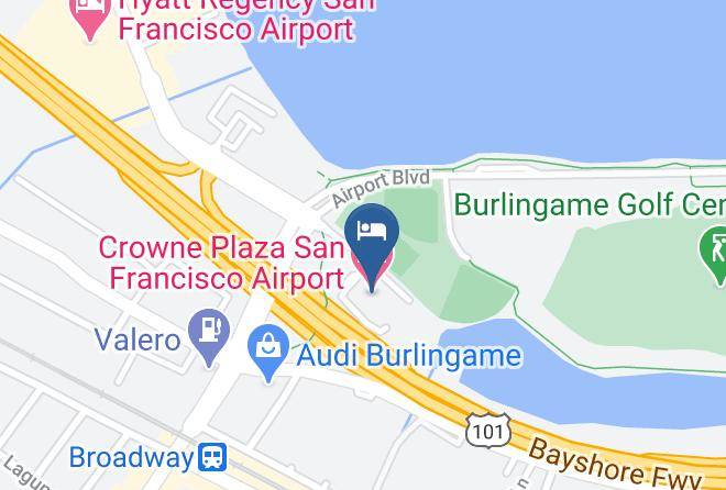 Crowne Plaza San Francisco Airport Map