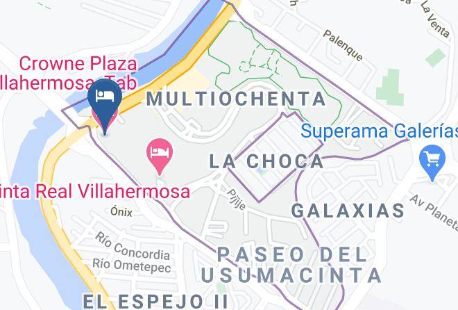 Crowne Plaza Villahermosa Tab Map