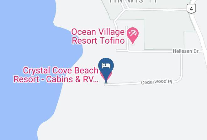 Crystal Cove Beach Resort Cabins & Rv Camping Map - British Columbia - Alberni Clayoquot