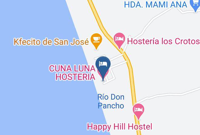 Cuna Luna Hosteria Map