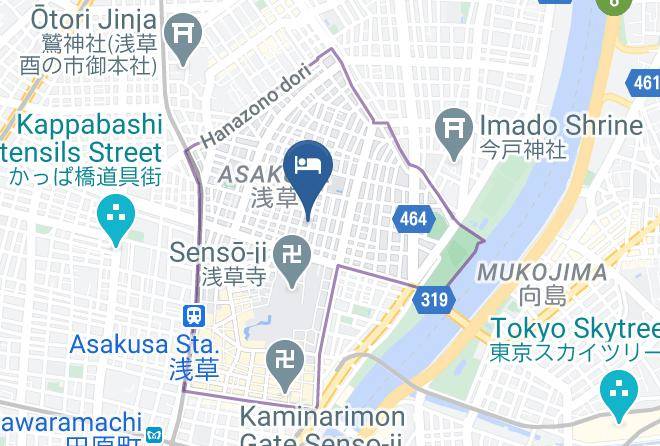 Taito Ward - Cyashitsu Ryokan Asakusa Maps