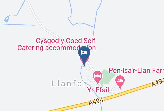 Gwynedd - Cysgod Y Coed Self Catering Accommodation Maps