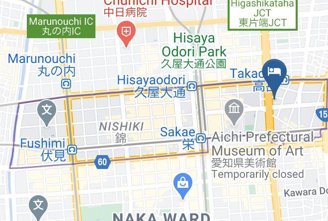 Nagoya City Higashi Ward - Daini Fuji Hotel Maps