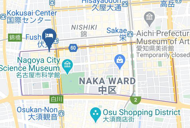 Nagoya City Naka Ward - Daiwa Royal Hotel D City Nagoya Fushimi Maps