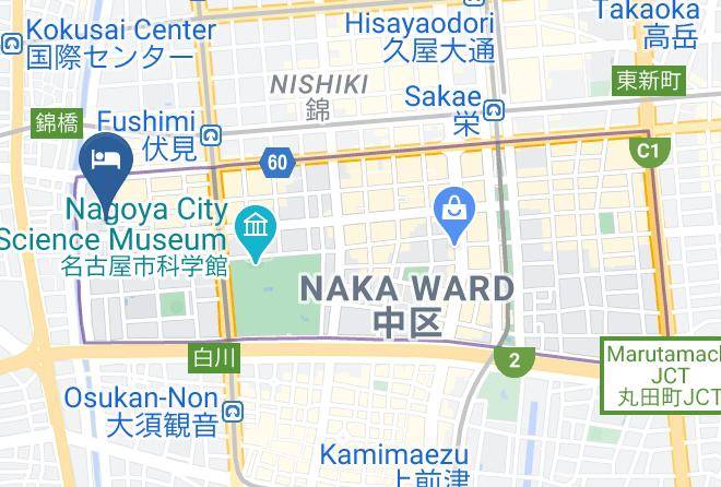 Nagoya City Naka Ward - Daiwa Royal Hotel D City Nagoya Nayabashi Maps