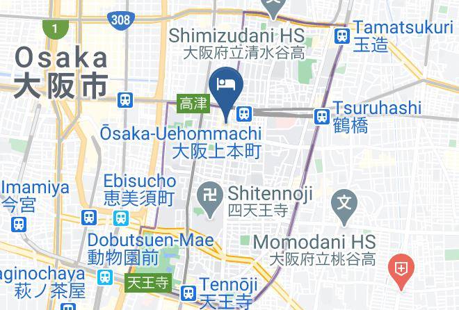 Osaka City Tennoji Ward - Daiwa Roynet Hotel Osaka Uehommachi Maps