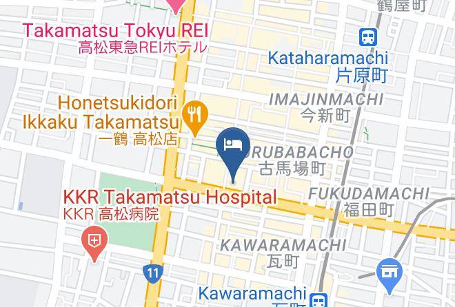 Takamatsu City - Daiwa Roynet Hotel Takamatsu Maps