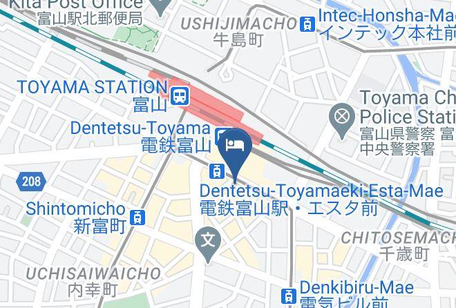 Toyama City - Daiwa Roynet Hotel Toyama Ekimae Maps