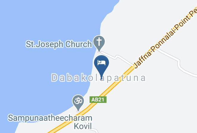 Jaffna - Dambakolapatuna Rest Maps