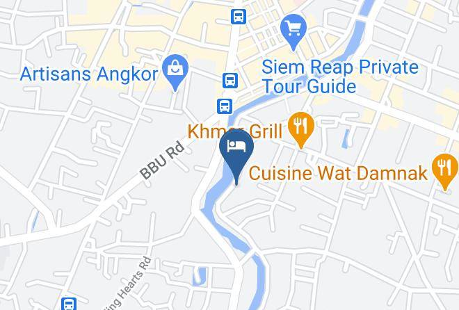 Damnak Riverside Bunk Bed Hostel & Bar Karte - Siem Reap - Siem Reab Town