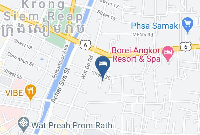 Damrei Angkor Hotel Karte - Siem Reap - Siem Reab Town