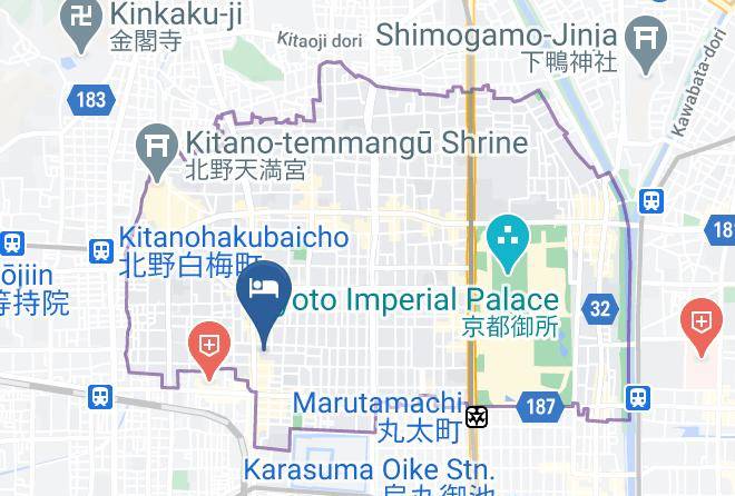 Kyoto City Kamigyo Ward - Danlan Hotel Nijo Kyo Komachi Maps
