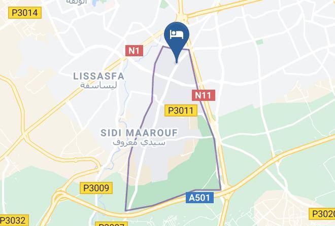 Casablanca - Dar Blue&white Maps