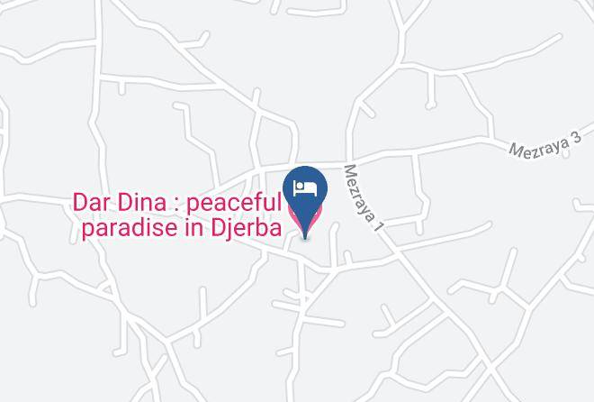 Dar Dina Peaceful Paradise In Djerba Map - Tunisia - Djerba