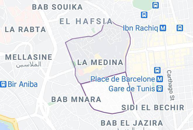 Dar Kenza Tunis Medina Map - Tunisia - Tunis