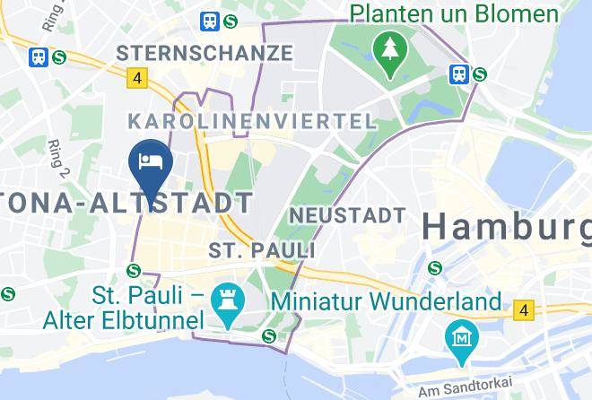 Stadt Hamburg - Das Ferienhauschen St Pauli Maps