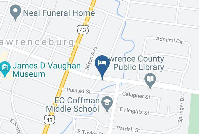 David Crockett Motel Map