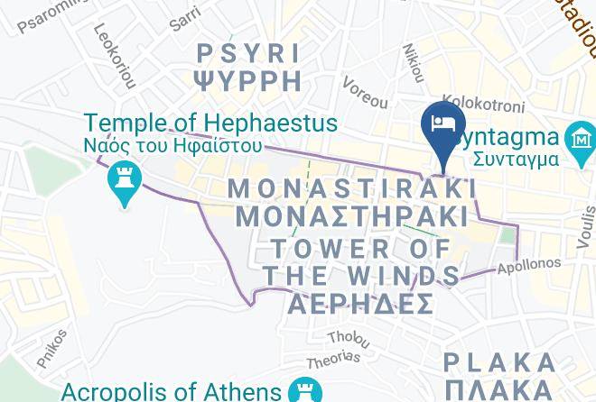 Central Athens - Day In Athens Maps