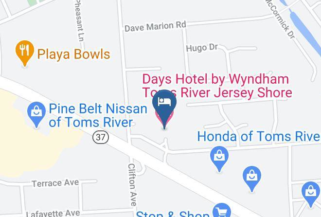 Ocean - Days Hotel By Wyndham Toms River Jersey Shore Maps