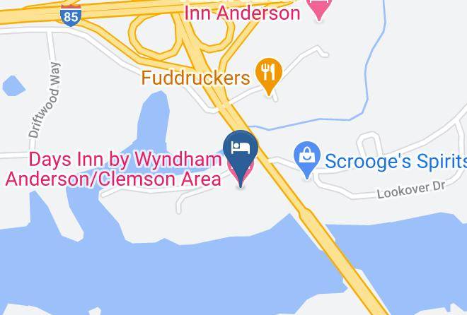 Days Inn By Wyndham Anderson Clemson Area Map