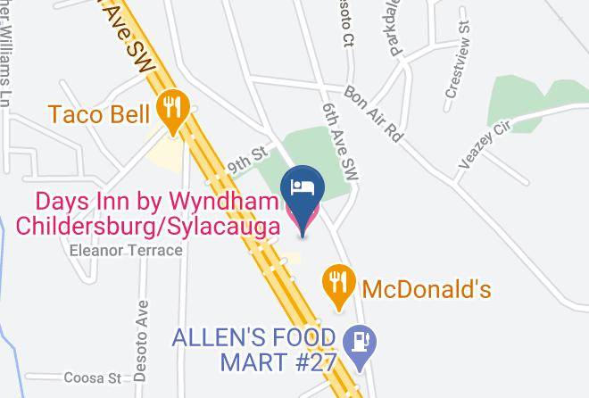 Talladega - Days Inn By Wyndham Childersburg Sylacauga Maps