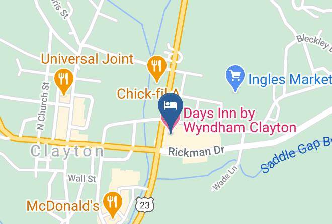Rabun - Days Inn By Wyndham Clayton Maps