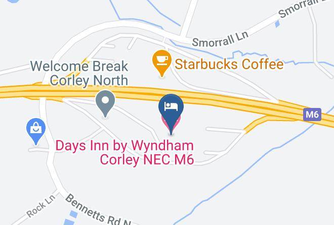 Warks - Days Inn By Wyndham Corley Nec M6 Maps