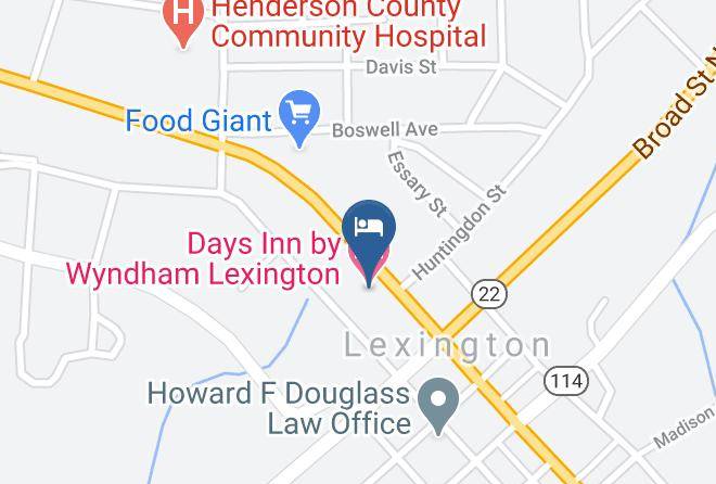Henderson - Days Inn By Wyndham Lexington Maps