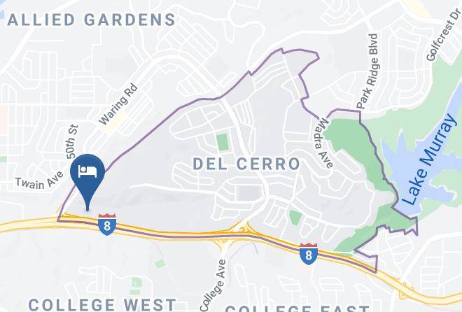 San Diego - Days Inn By Wyndham Mission Valley Qualcomm Stadium Sdsu Maps