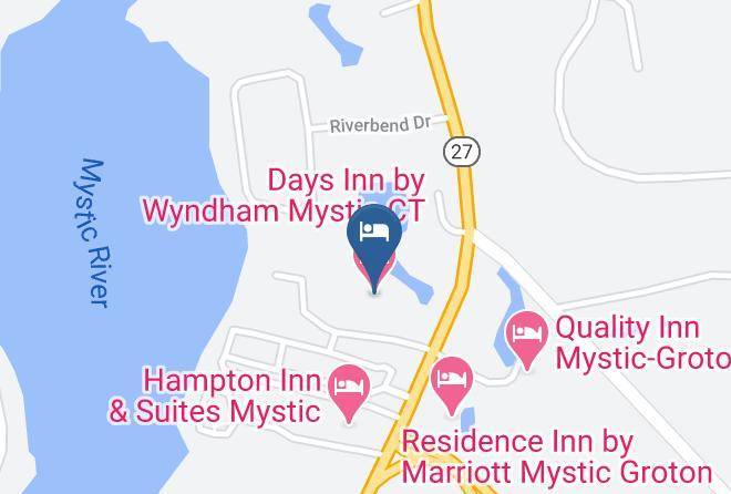 New London - Days Inn By Wyndham Mystic Ct Maps